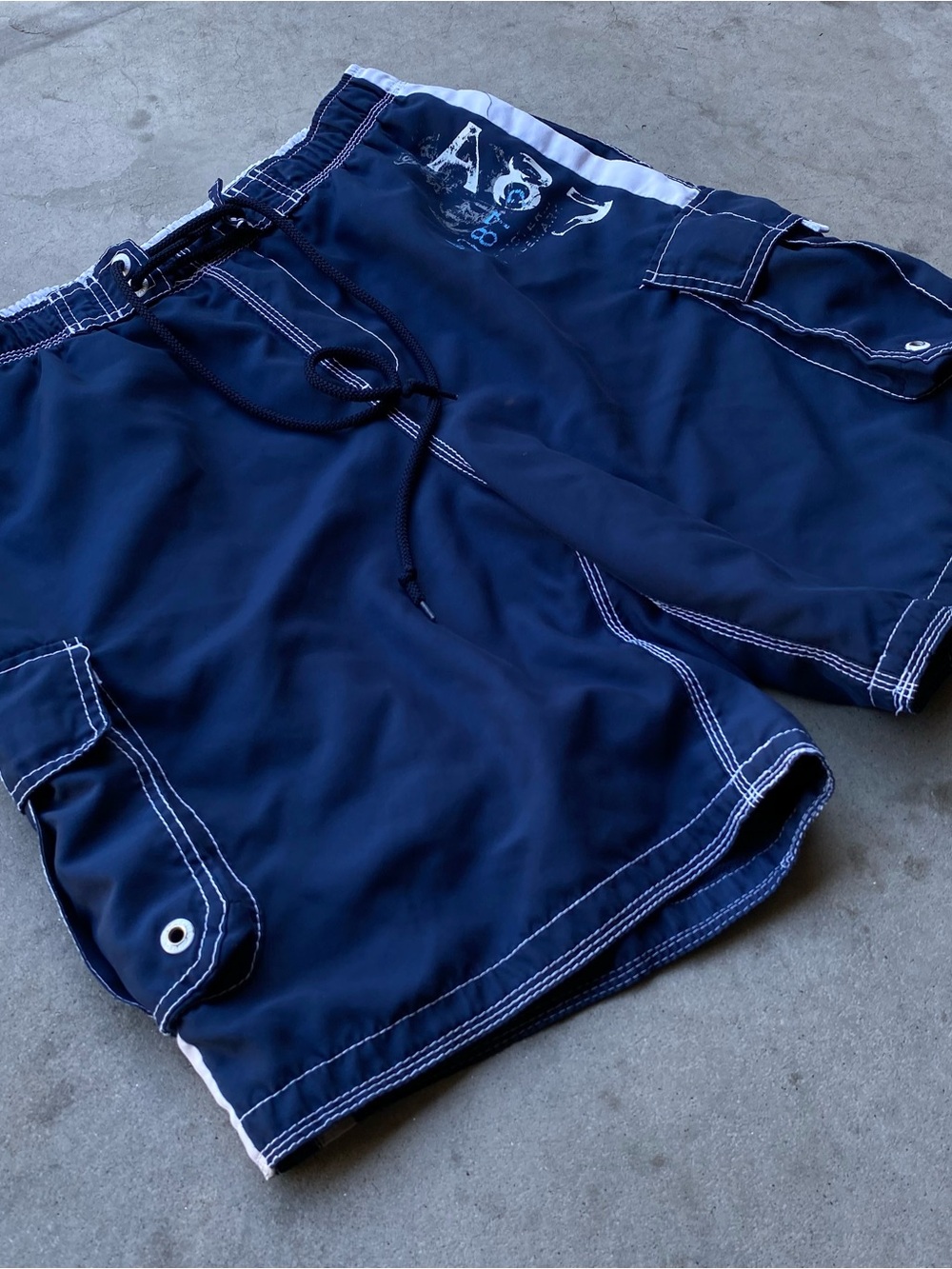 Baggy Aeropostale vintage navy blue swim trunks